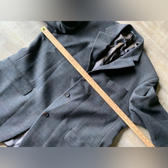 Lauren Ralph Lauren Mens Sport Coat 46R Classic 100% Wool Plaid 2 Button Blazer - Picture 10 of 13